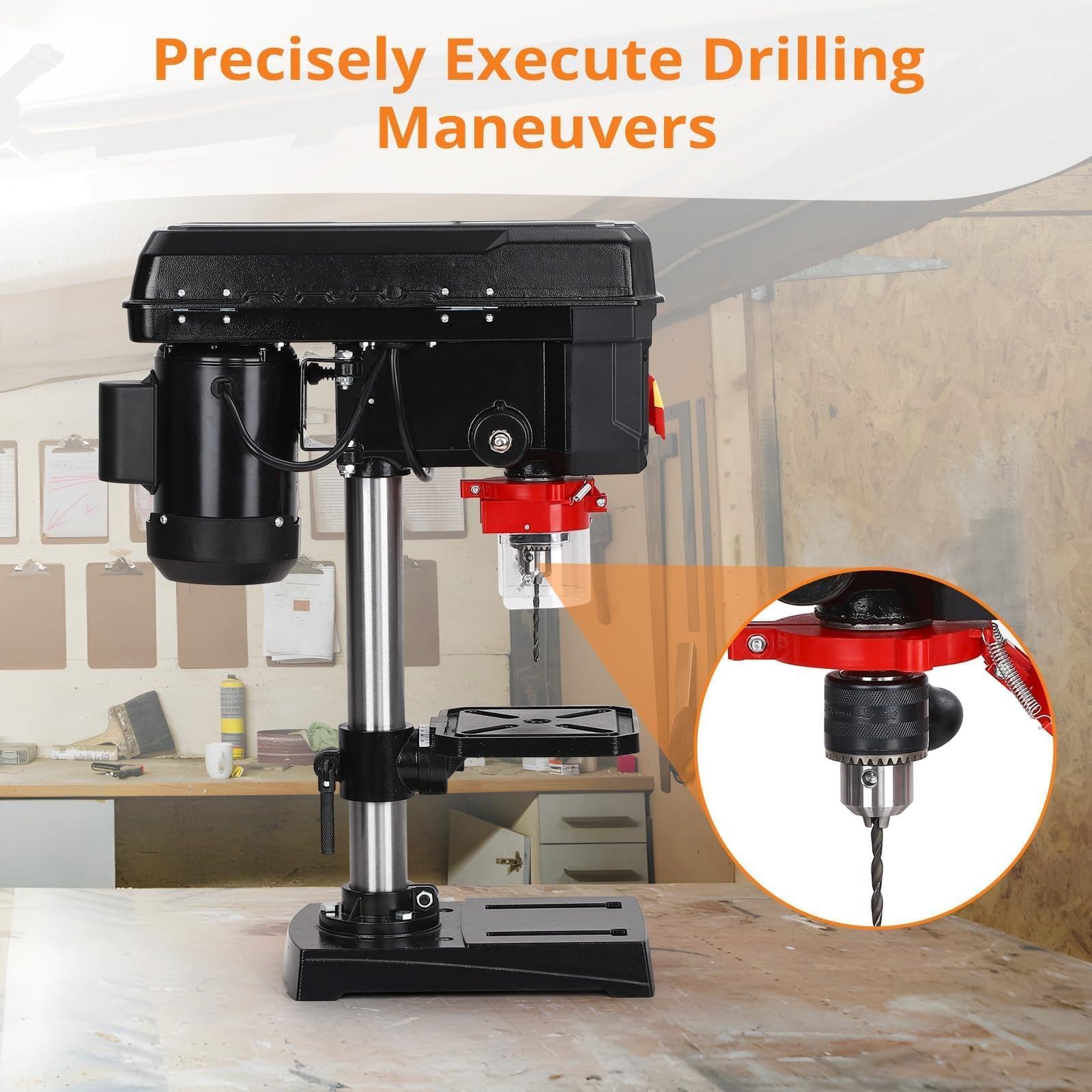 Mini trapano elettrico con supporto per foratura da banco di precisione, set completo di punte in resina per creazione di gioielli e progetti artigianali