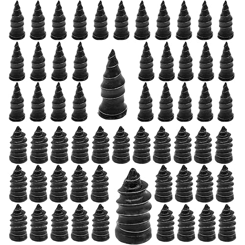 60PCS Tire Repair Rubber Nail, Vacuum Tire Repair Kits Spiral Rubber Nails, Tire Screw Plug Fast Tool Self Service Tire Repair Nail for car, Motorcycle, Truck, Tractor Tire Puncture Repair