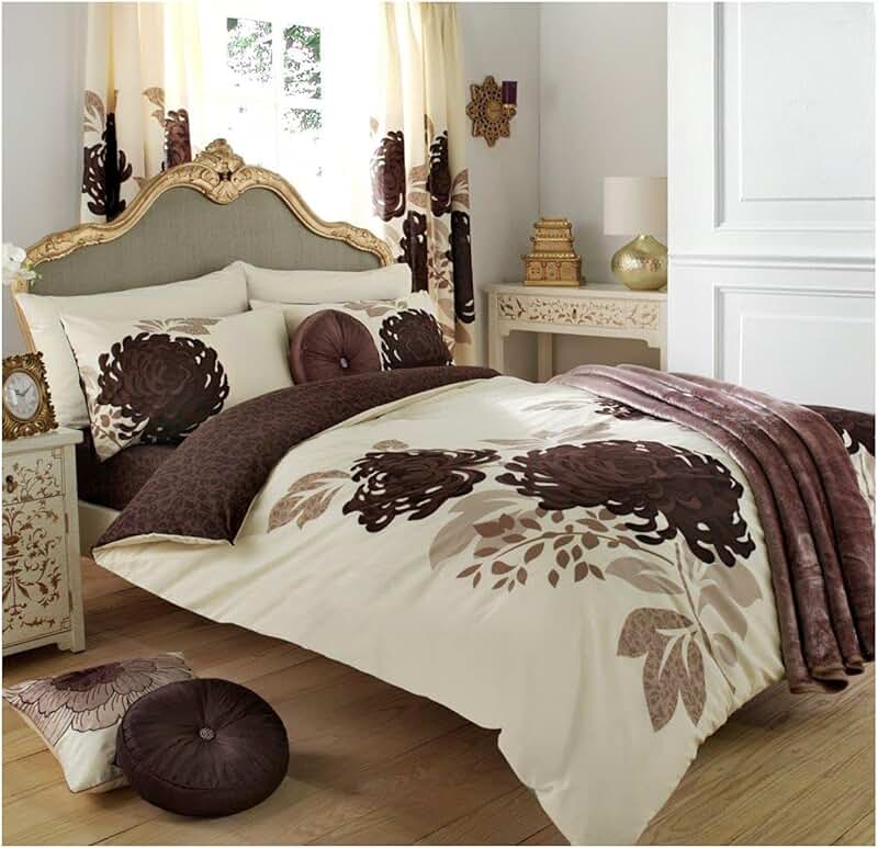 Amazon.co.uk cream and brown duvet set