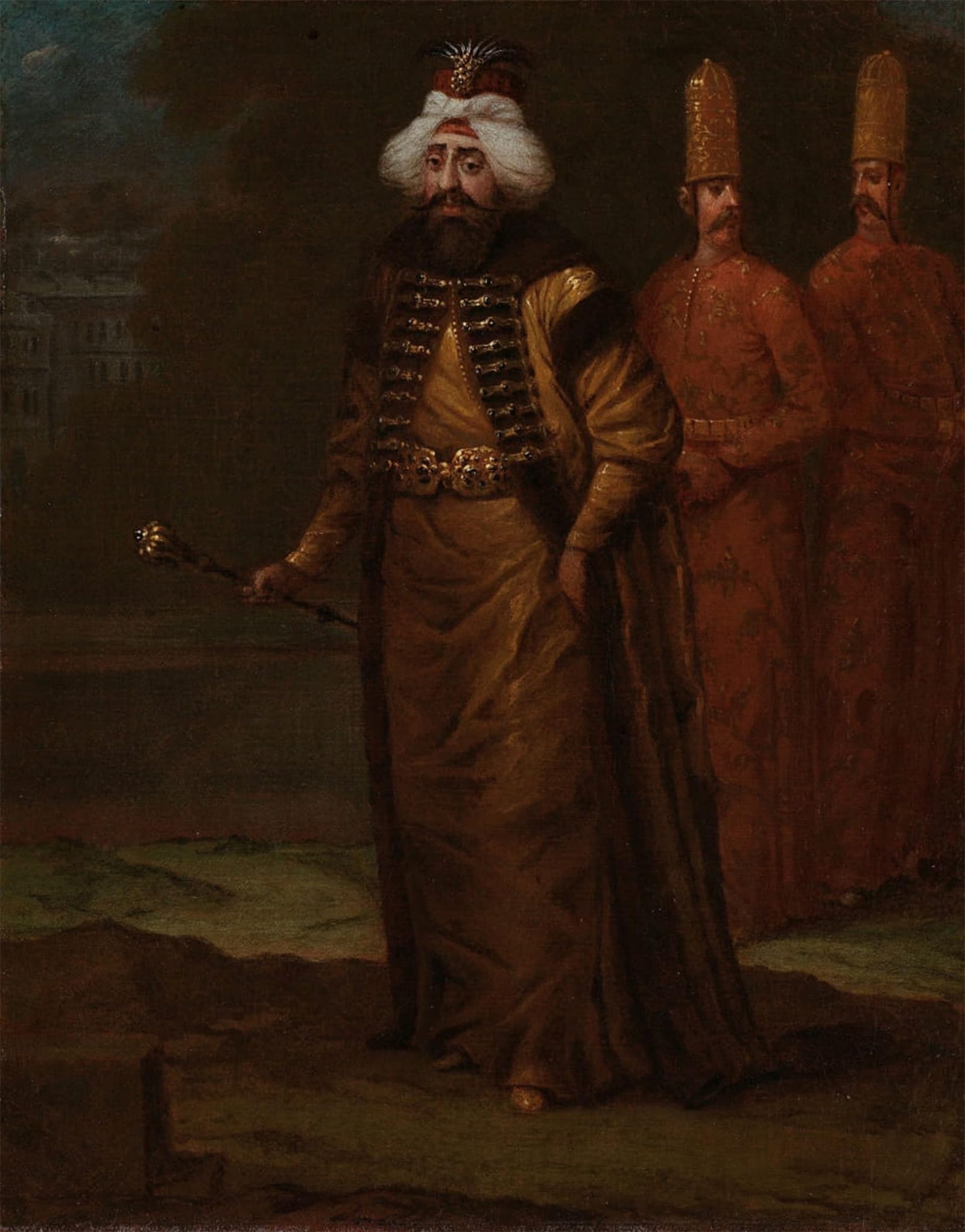 ARTXLXXBN Famous Print Painting Colorful Art Print Sultan Ahmed Iii by Jean Baptiste Vanmour Canvas Art Decorations for Home Decor 60x90cm