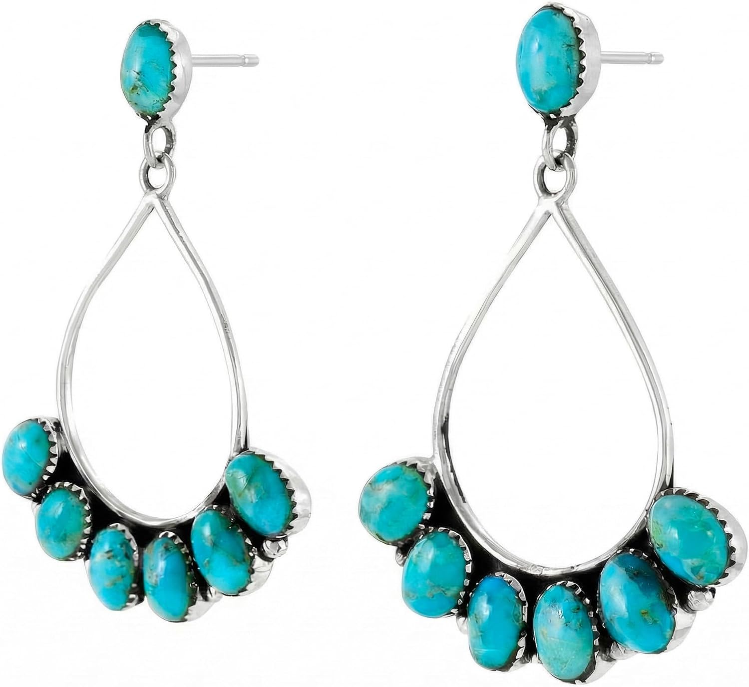 Sterling Silver Earrings in Genuine Gemstones & Gemstones
