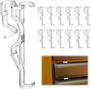 12 Pcs Valance Clips 2.75 Inch Clear Hidden Retainer Holder Plastic Blinds Clips Parts Blind Cover Valance Replacement Clips for Horizontal Vertical Faux Wood Blinds Accessories Home