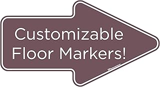 Customizable Floor Arrows - 10 Pack - Laminated Floor Markers by Graphical Warehouse - 15.95x8.70 in (Mauve)