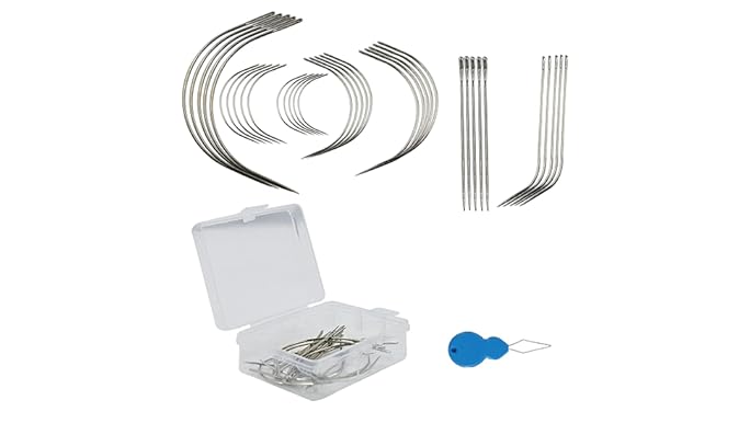 Amazon.com: 36 Pcs J I C Curved Needles Hand Sewing Needles