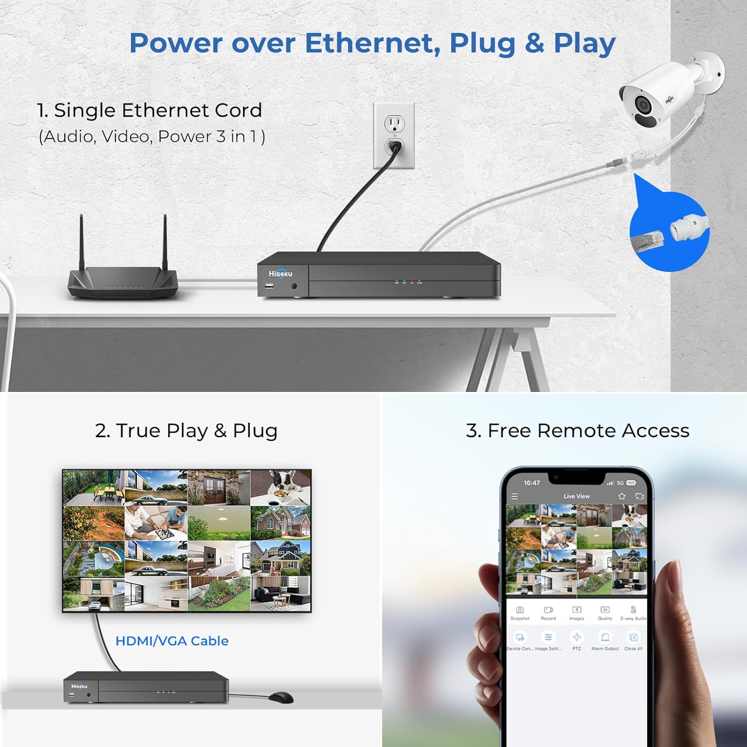 Hiseeu 12MP 32CH PoE NVR Network Video Recorder for Home Security Camera System, Work with 12MP/8MP/5MP/4MP/3MP/1080P PoE Security Camera, Motion Detect,24/7 Recording, Smart Playback, No Hard Drive