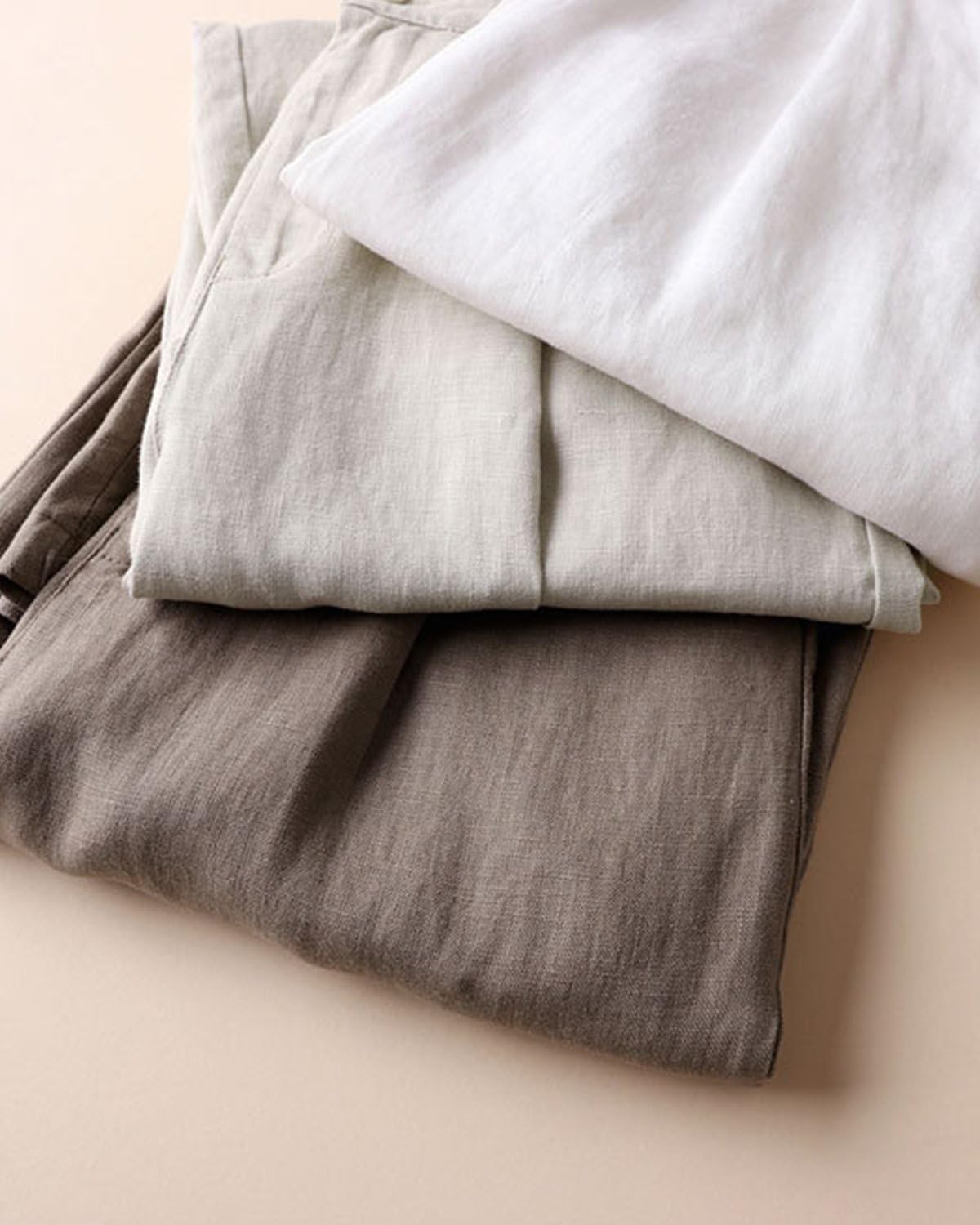 Women's 100% Linen Wide Leg Pants Summer Casual Cropped Palazzo Beach Pants Outfits 2025 Trendy - Image 7