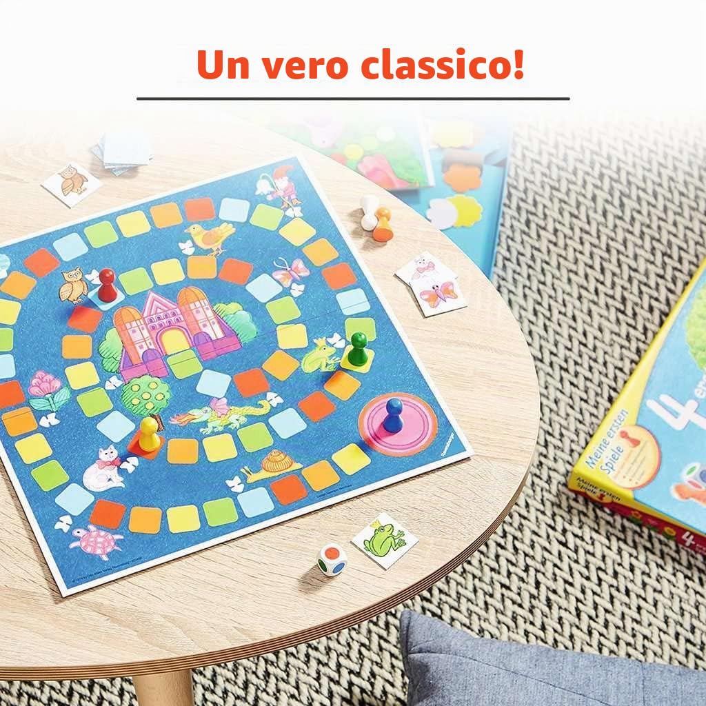Ravensburger 21417-4 primi giochi - collezione di giochi per i più piccoli - giochi per bambini dai 3 anni in su, giochi da tavolo per 2-6 giocatori - cubi colorati