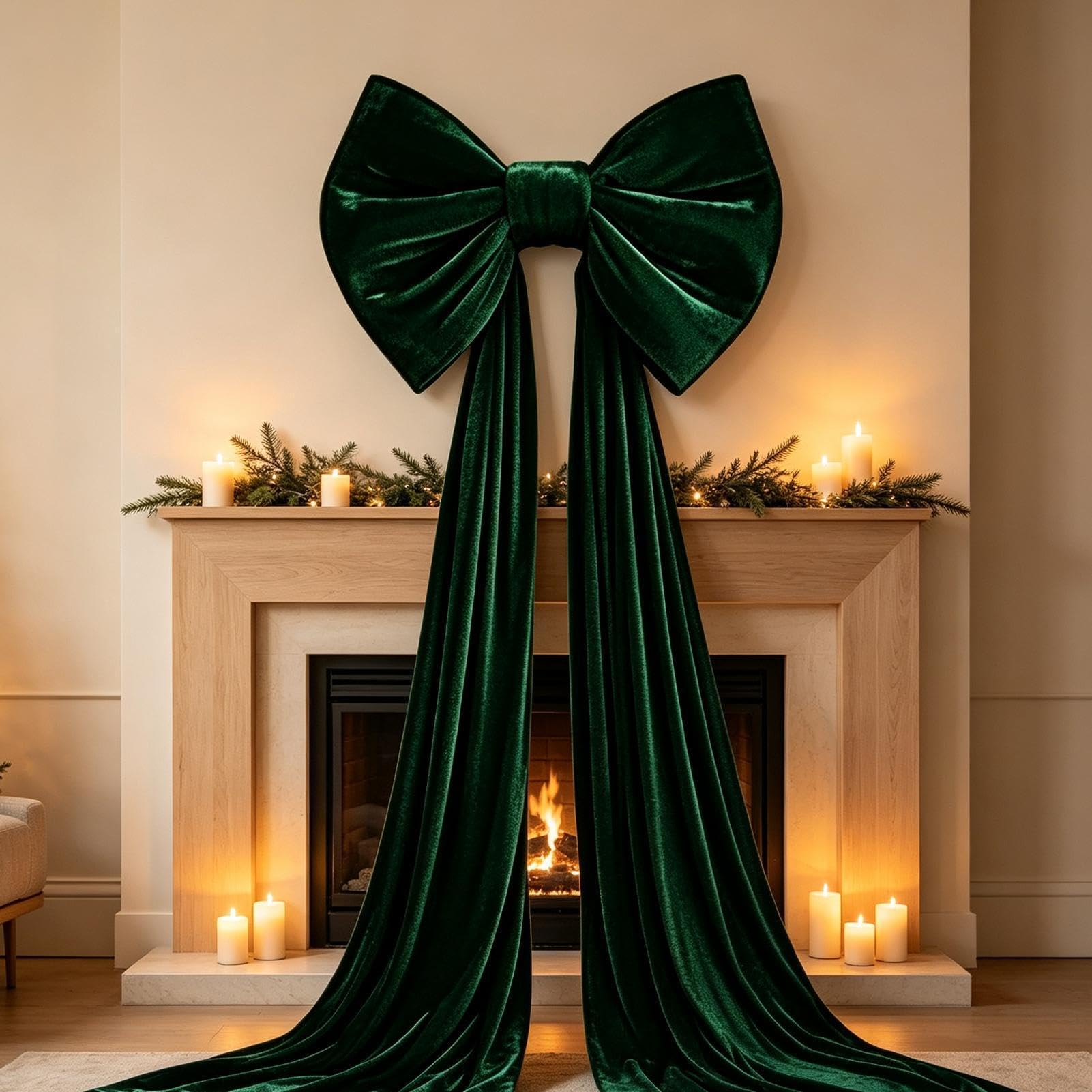 Giant Christmas Tree Topper Bow Large Burgundy Velvet Bow
