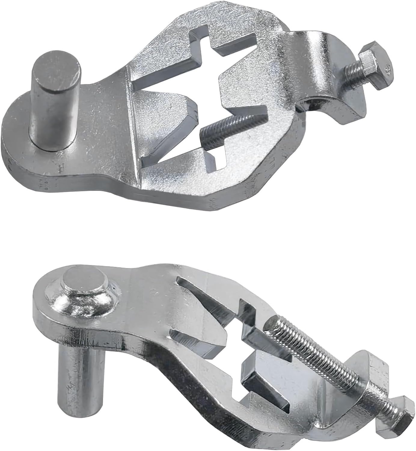 T Post Gate Hinges, Heavy Duty Gate Hinge Pins on Metal T Post 5/8" 3/4" Hinge Eyes, Adjustable Gate Hardware Parts for Chain Link Farm Livestock Fence Backyard Garden Gates