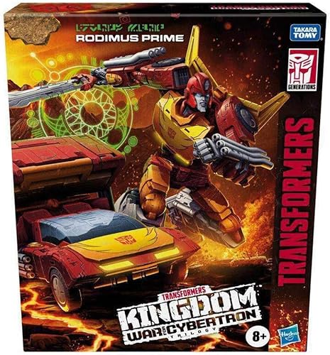 Miniatura 3 de Transformers Toys Generations War for Cybertron: Kingdom Commander WFC-K29 Rodimus Prime con figura de acción de remolque, niños de 8 años en