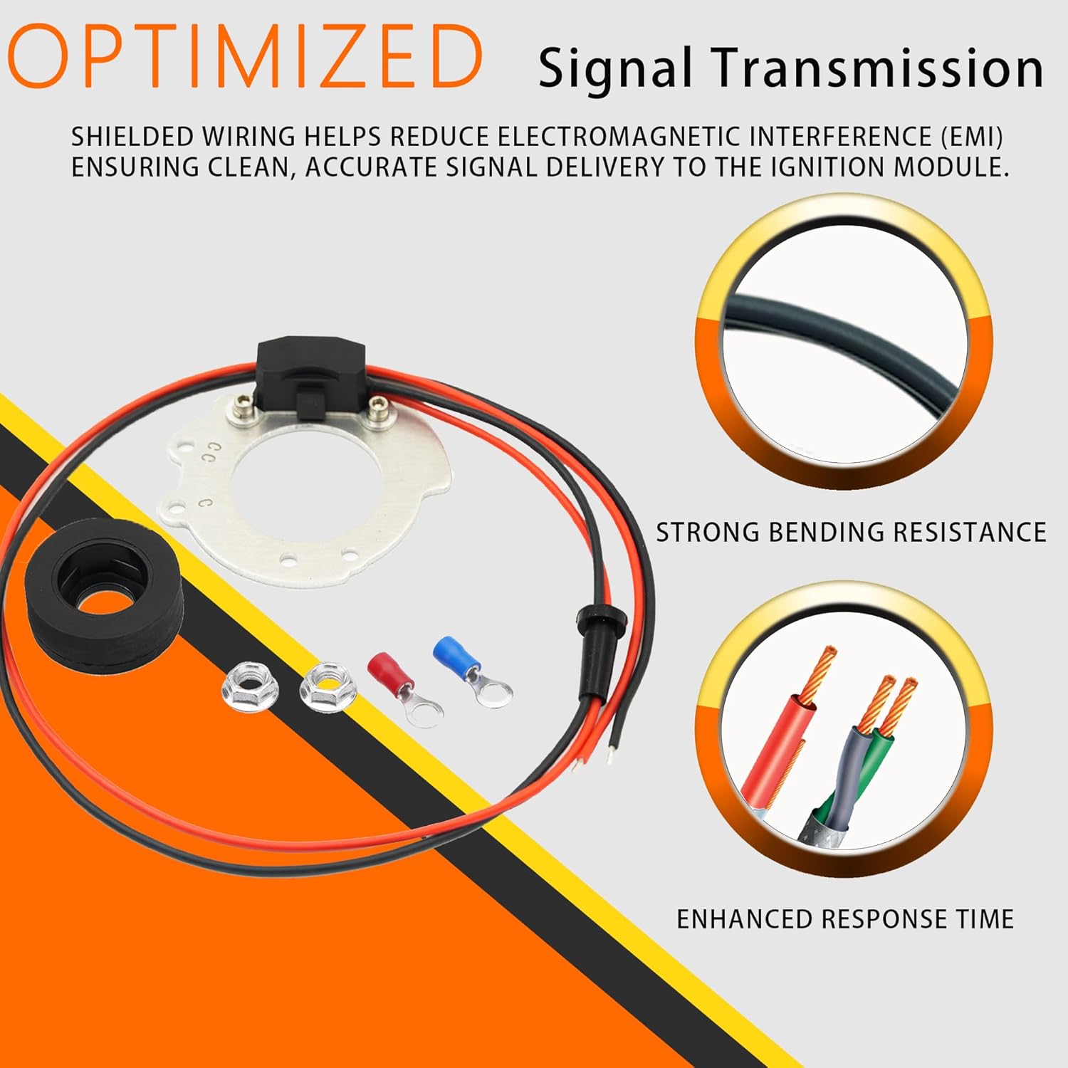 1244A Electronic Ignition Module Kit Compatible with Ford Tractors 2N 9N 8N 500-800 Series V4 4 Cylinder 12V Waterproof Replace OE 311185 8N12127B FDN12127A FAC12127D
