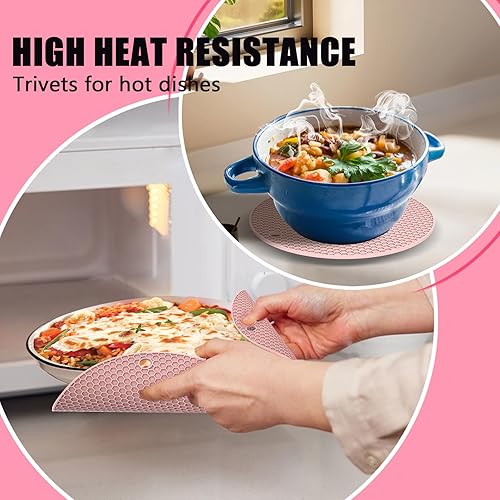 Vista 31 de Guantes de horno con almohadillas calientes resistentes al calor y cinco espátulas de silicona diseñadas para cocinar en la cocina, guantes