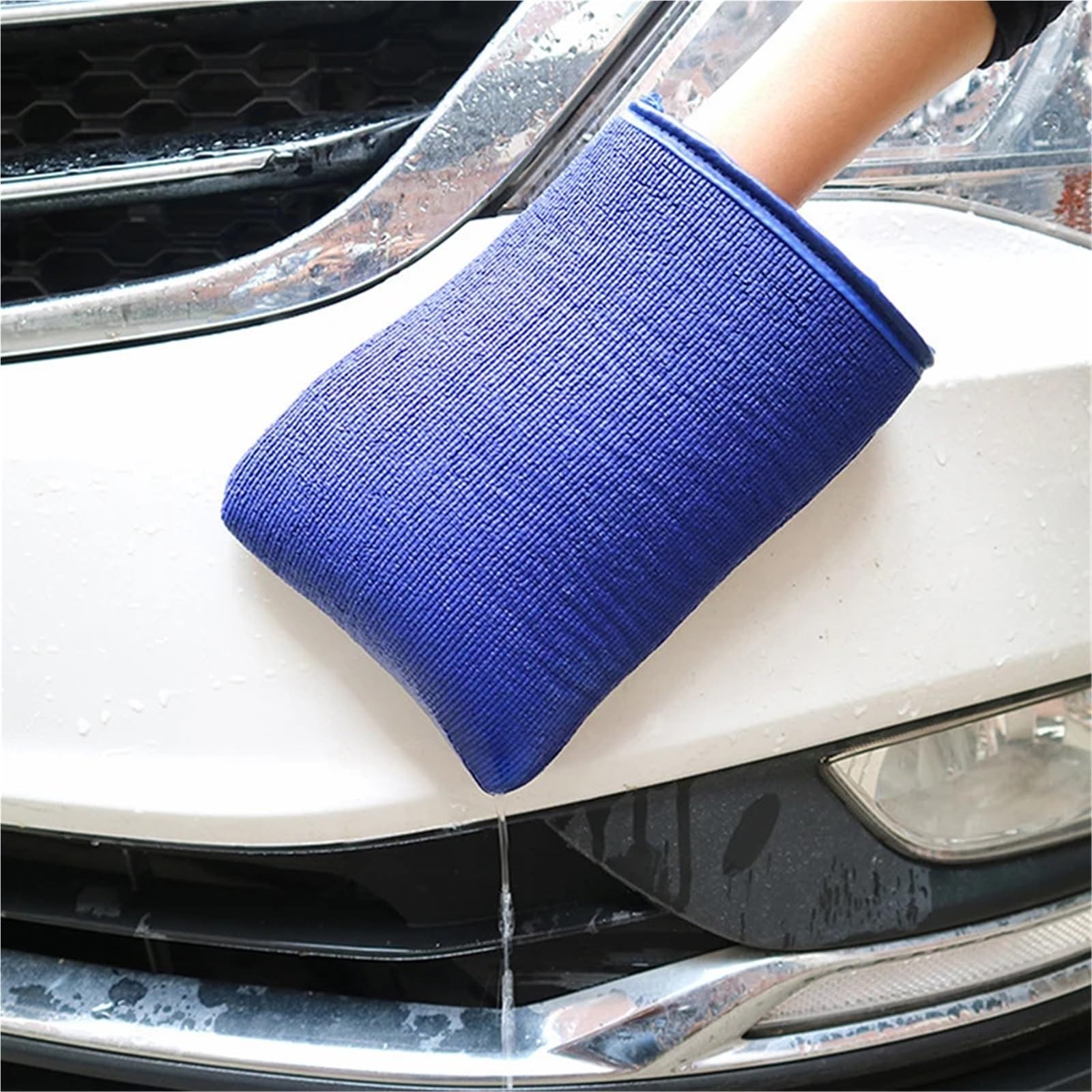 Tonhandschuh, Saubere Schwämme, Tücher, Bürsten | Autowaschhandschuh, Autopflege, Reinigungstuch, Tuch, Polierstange(Blue)
