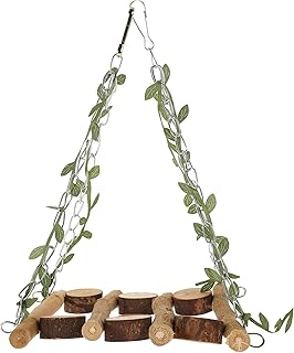 Didiseaon Birdcage Parakeet Cage Accessories Toys Bird Toy Parrot Swing Toy Bird Perch Wood Parrot Exercise Toy Parrot Swing Stand Parrot Stand Cockatiel Toy The Swing Game Stand Wooden