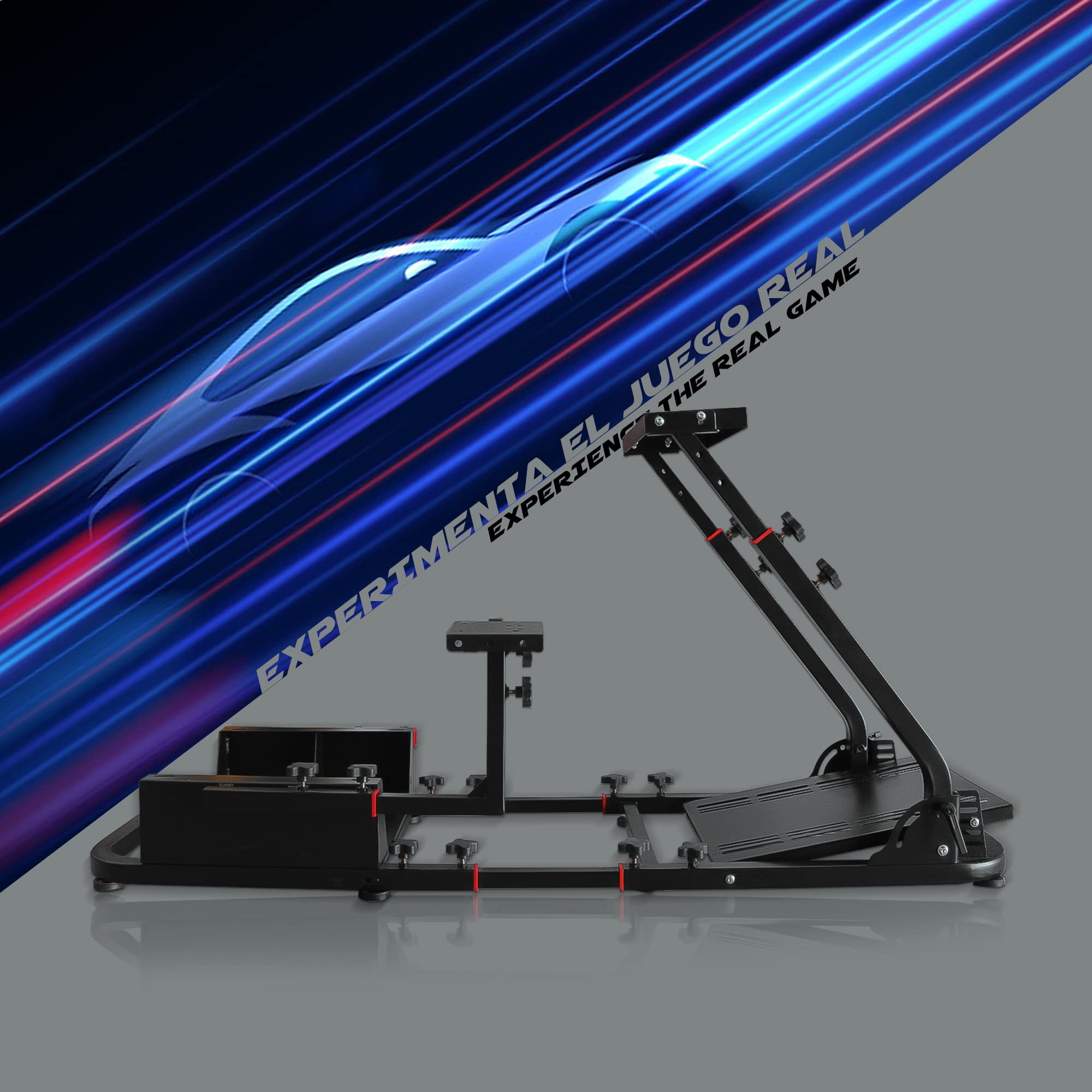 M MODAUTO Supporto per videogiochi, gioco di corse, supporto pieghevole, controller di gioco, con sedile sportivo, con volante e supporto per ingranaggi, compatibile con Logitech G25/G29/G27/G920