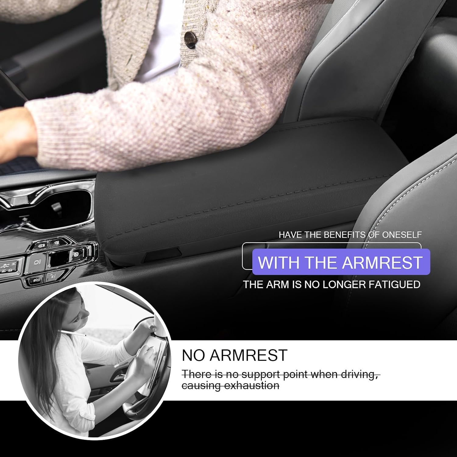 LUWU [Update] 2026 RX350/RX450/RX500h Center Console Cover Compatible with 2023 2024 2025 2026 Lexsu RX350/RX450/RX500h Accessories Armrest Console Cover Armrest Covers Silicone Material (Black)