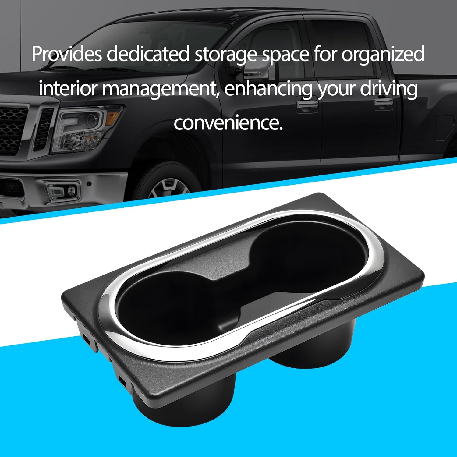 96965-EZ10A Center Console Cup Holder Fits for 2016-2024 Nissan Titan Car Cup Holder Insert