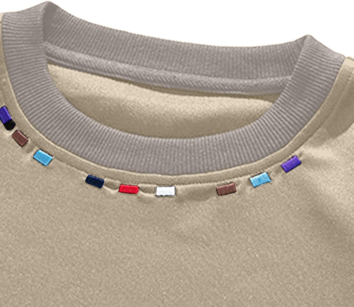 Men's Crewneck Sweatshirt Long Sleeve Casual Pullover Tops | Crewneck Sweatshirt With Subtle Embroidered For Casual, Travel, And Daily Wear Fall Clothes Outfits