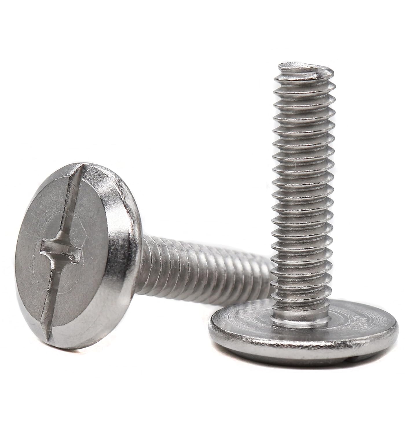 cSeao 100-Pack 1/4"-20 x 1-1/2 Inches Hurricane Bolts, Sidewalk Screws Bolts, 304 Stainless Steel