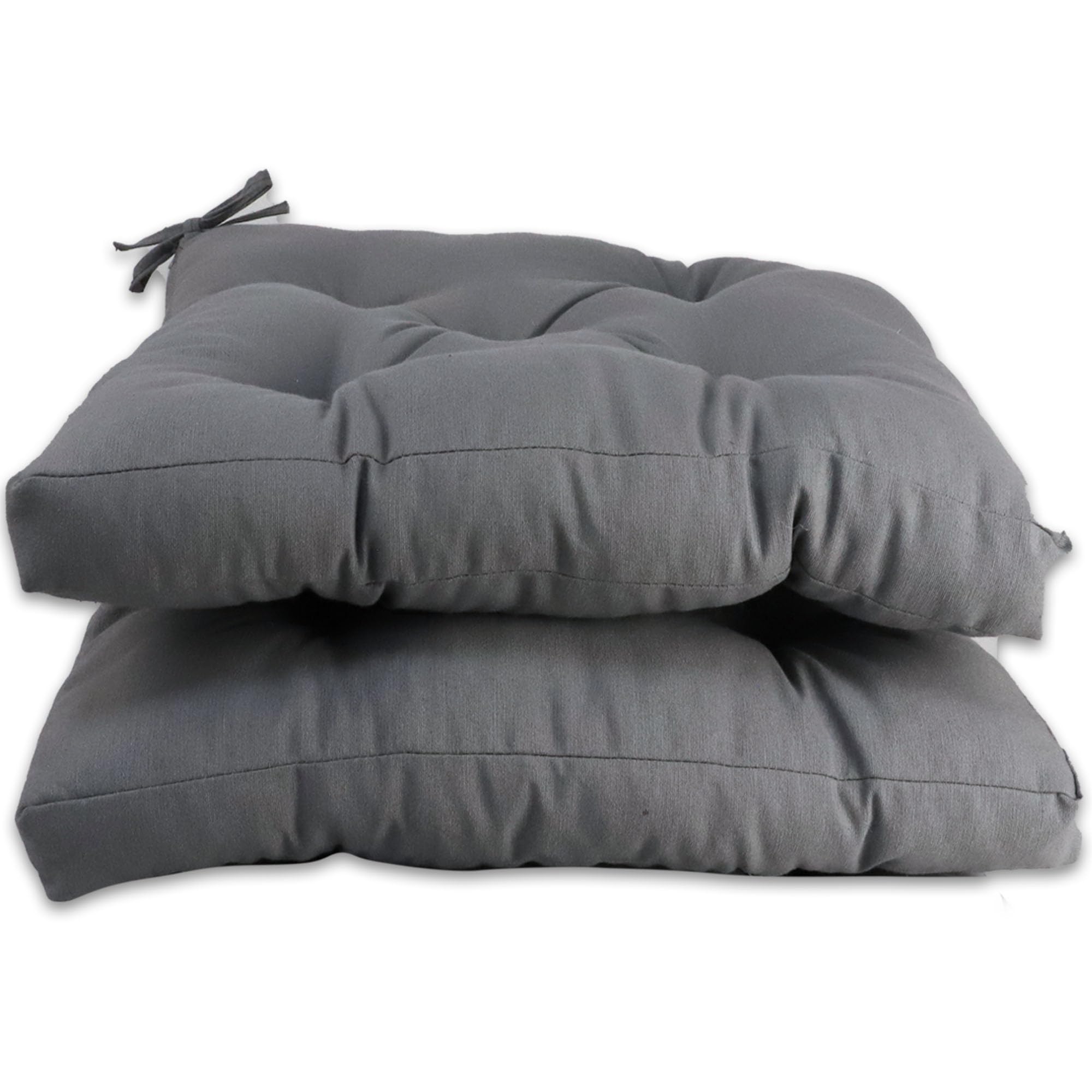 various Cojines para Silla，Cojin de Asiento Decorativo Funda de Poliéster y Relleno de Fibra Hueca 45x45x5cm,Ideal para Comedor, Terraza, Salón y Restaurante, (Gris, Pack 2)