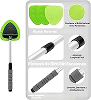 Vista 7 de XINDELL Herramienta de Limpiador de Parabrisas – Kit de Limpieza de Ventanas Interiores de Coche con Mango Extensible y 4 Almohadillas