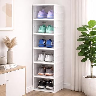 Senego by Trendy Home Shoe Rack (6-Layer) Foldable Sneakers Box, Collapsible Storage Organizer for Shoe, Slippers and Book... Price In India