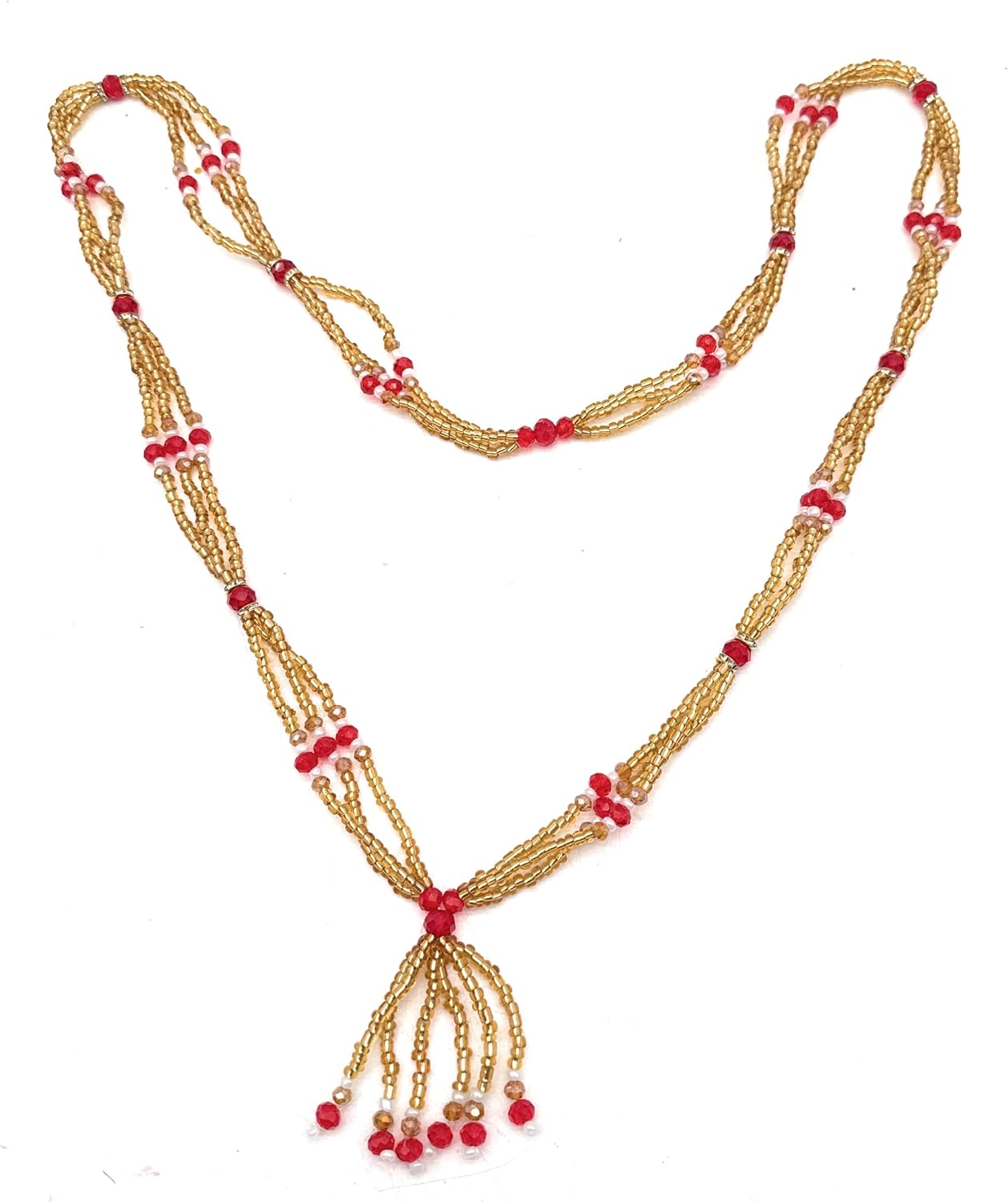 WORLDMARTSHOPPING - Santeria, Orisha Fancy Party Beaded Necklace & Bracelet (Maso Style) - Made in the USA