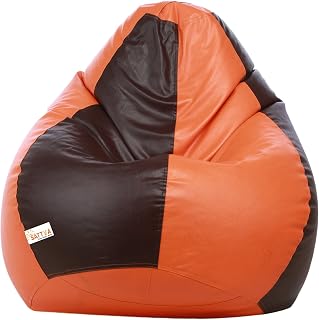 Sattva Classic Bean Bag Cover Without Beans XXL Size Dual Colour - Brown Orange Price In India
