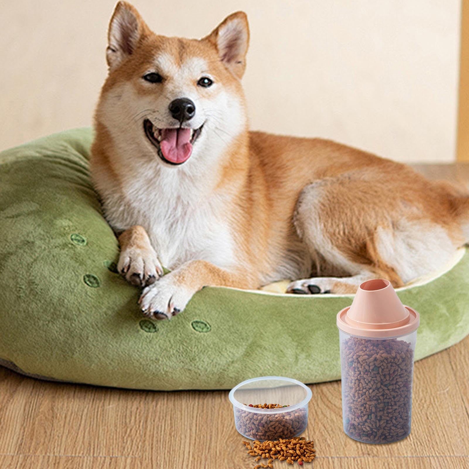 Distributeur De Nourriture Pour Chien – Grande Mangeoire Transparente, Stockage D'alimentation Pour Animaux De Compagnie, Support De Croquettes Sèches, Fourniture De Repas De Voyage, Conception De Pot