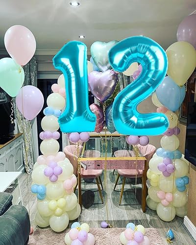 Vista 1032 de Globos de números 0 de 40 pulgadas, globos negros de números para números 10, 20, 30, 40, 50, 60, 70, 80, 90, 100, globos de números 10, 20, 30, 40