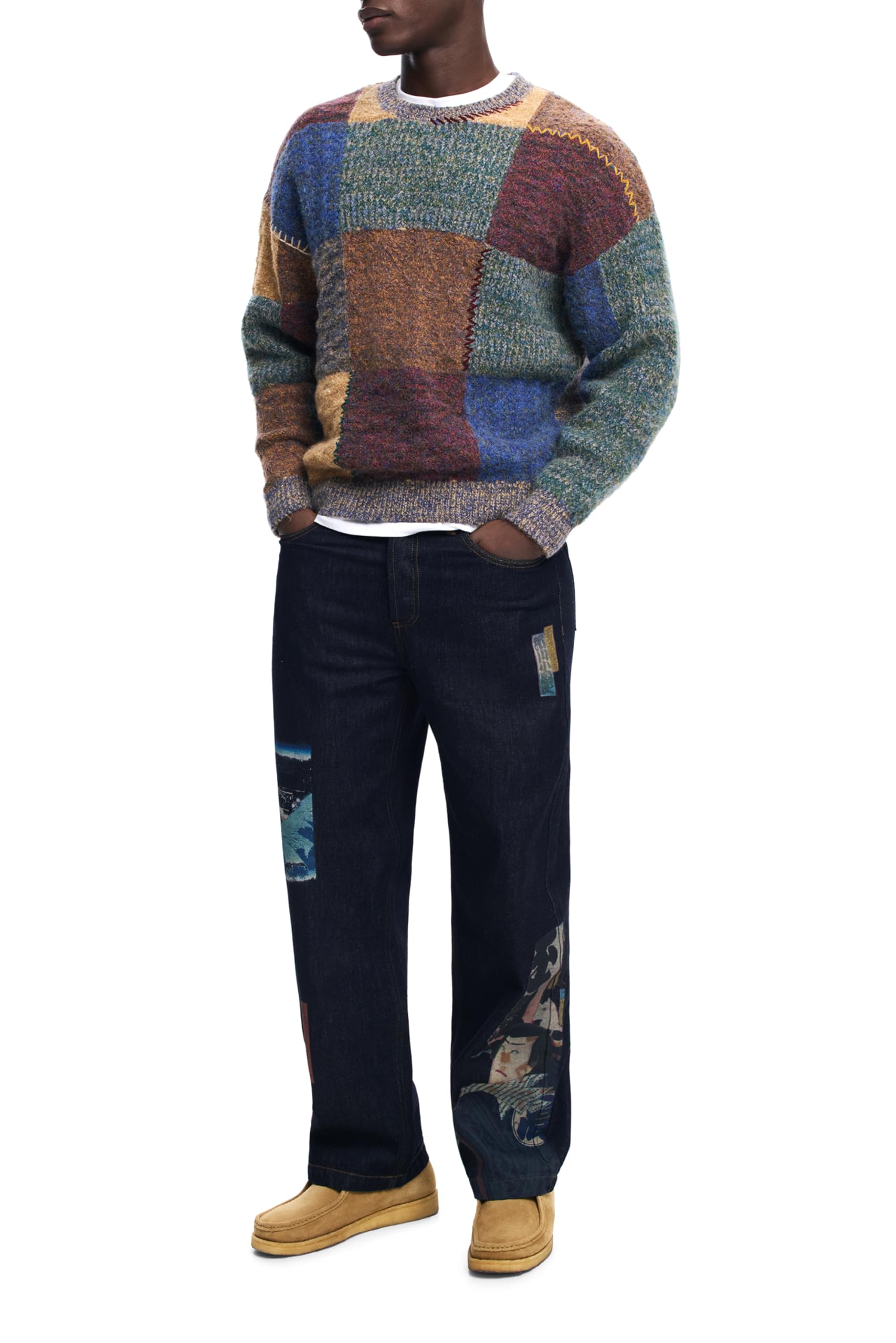 Desigual JERS_Luton Sweatshirt Uomo (Pacco da 1)