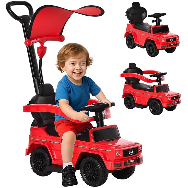 HOMCOM Correpasillos para Niños Mercedes G350 1-3 Años 85,5x40,5x95cm Rojo
