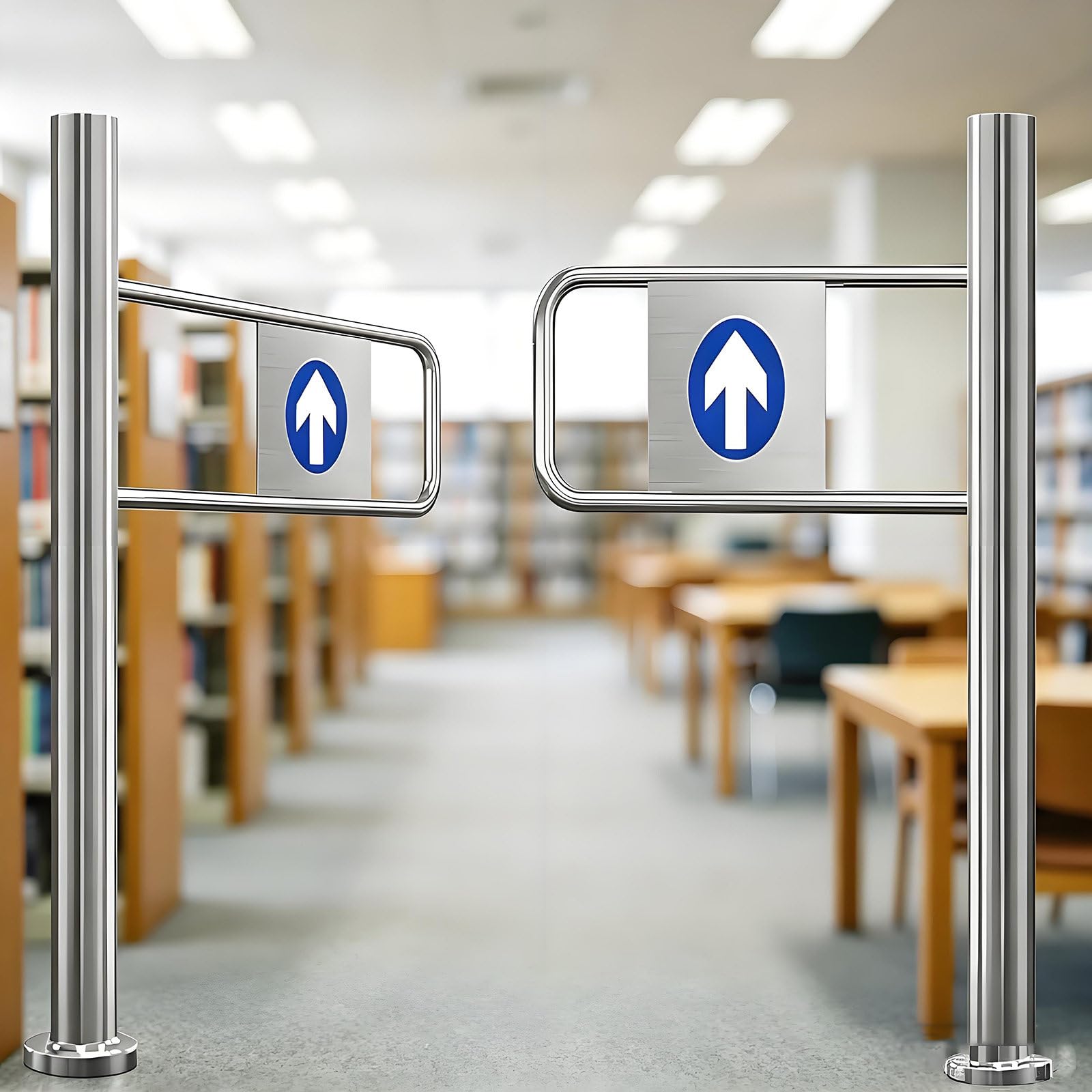 GUTYGIO Automatic Rebound Swing Gate,Supermarket One-Way Door, Stainless Steel,Entrance Swing Gate,Manual 90° Open Pedestrian Gate,Entrance Gate 1-Way Closing Swing Gate 180cm