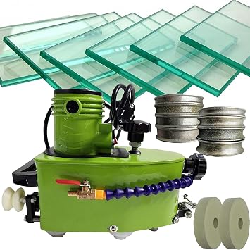 850W Small Portable Electric Handhold Glass Edge Polishing Machine, 8000r/Min Straight Round Bevel Edge Grinder Polish Edge Machine Glass Polish Grinding Machine for Glass Stone Green