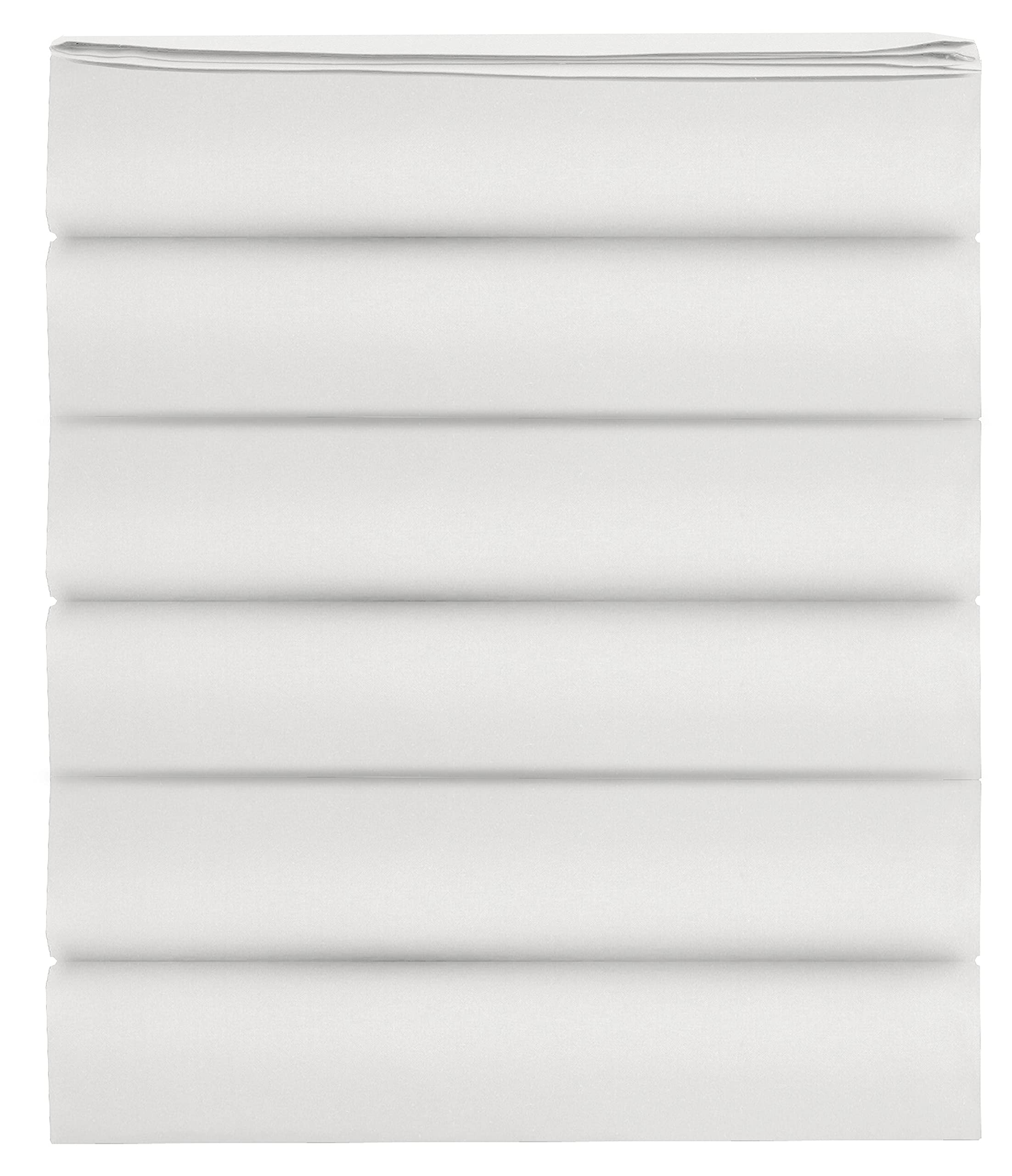 Drap plat résistant aux plis et décoloration blanc 1500 fils lit simple