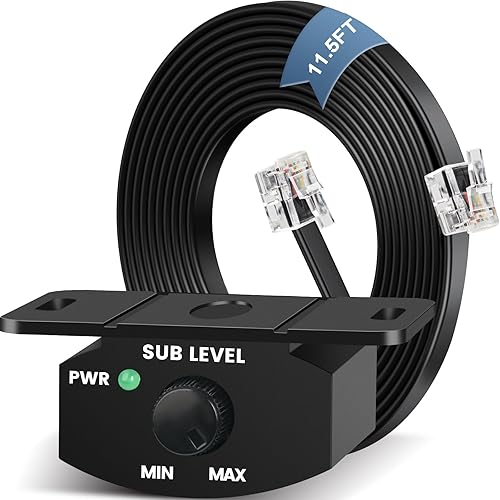 Universal Bass Knob Control for Car Amplifier, Bass Volume Knob with 4-Pin Extension Cable.