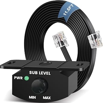 Universal Bass Knob Control for Car Amplifier, Bass Volume Knob with 4-Pin Extension Cable.