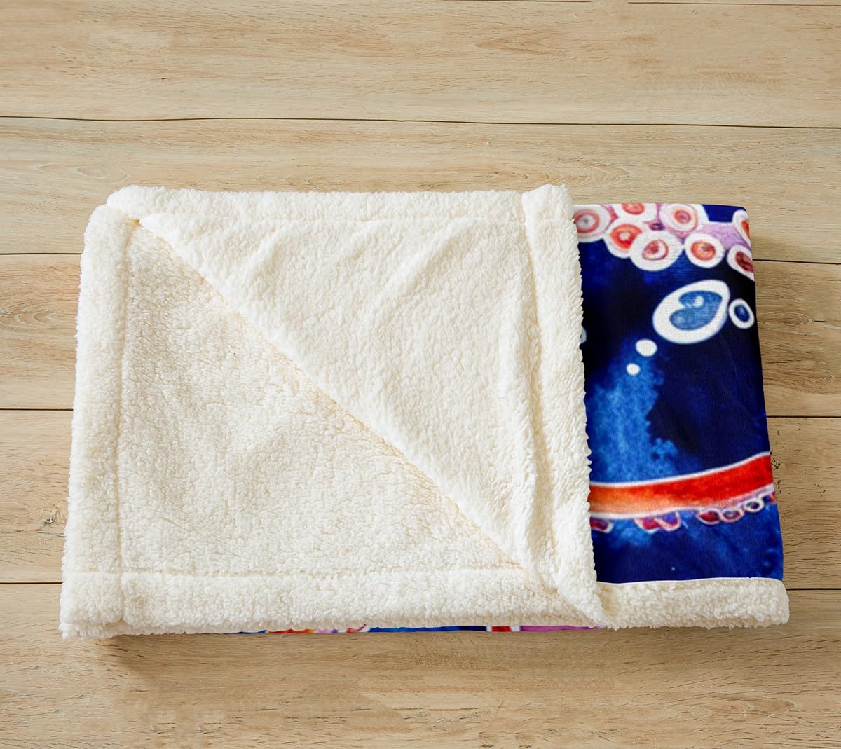 Warme Plüschdecke Mit 3D-Quallen-Muster – Meeresthema, Fleece & Sherpa, Verschiedene Größen (bis 228x228cm)