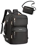 BAGSMART Womens Backpack Carry On Flight Approved, Travel Backpack for Women with Waist Bag, Traveling Lightweight Weekender Casual Daypack 17.3