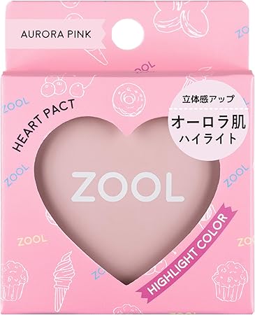 Amazon Co Jp Zool ズール ハートパクト オーロラピンク ハイライト 1個 ビューティー