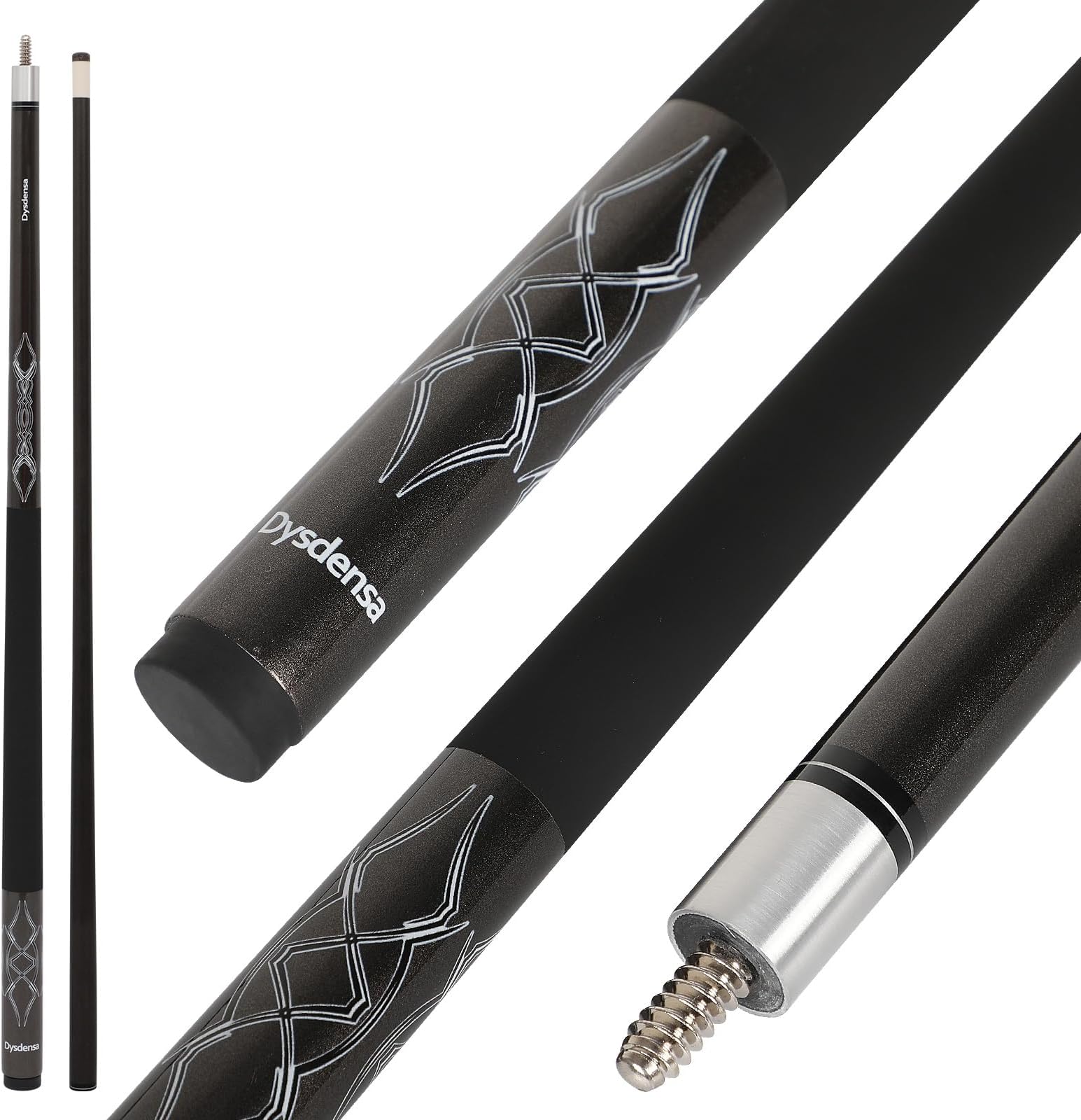 Dysdensa Fiberglass Graphite Composite Billiard Pool Cue Sticks 19oz 58inch.
