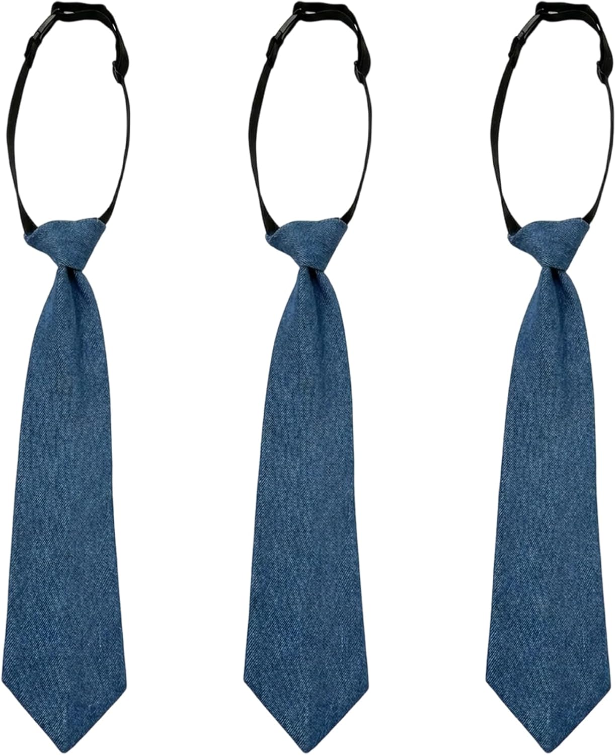 3 PCS Denim Tie, Denim Tie for Women and Men, Classic JeanTie Fashion Necktie Set for Daily Wear and Theme Party Outfits