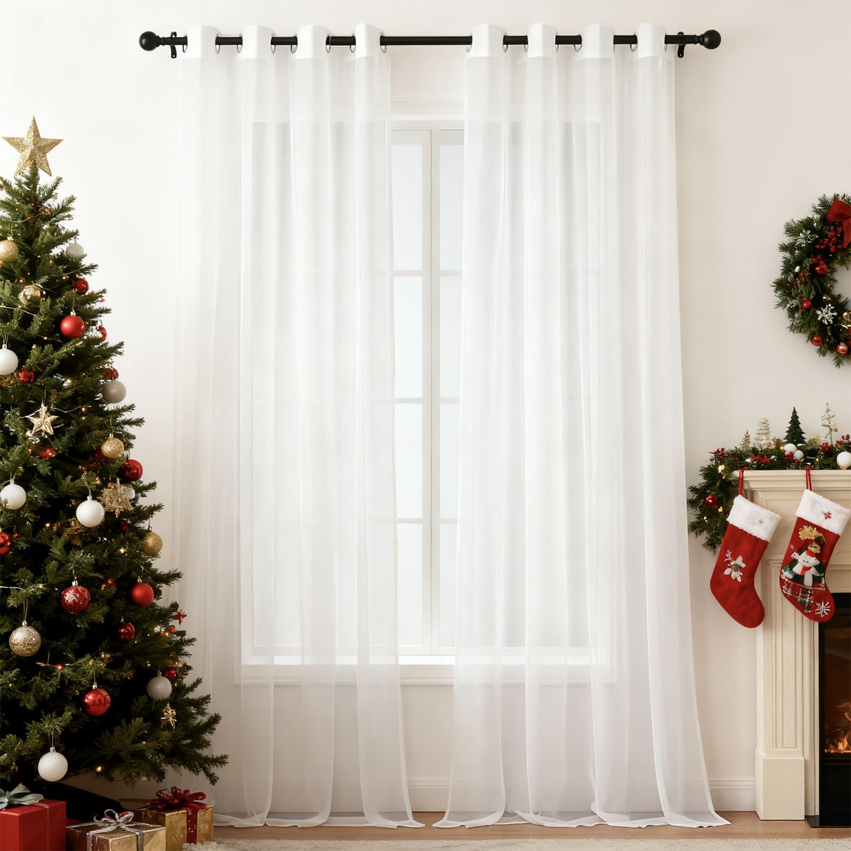 Cortinas modernas muy finitas para iluminar habitaciones oscuras con sol