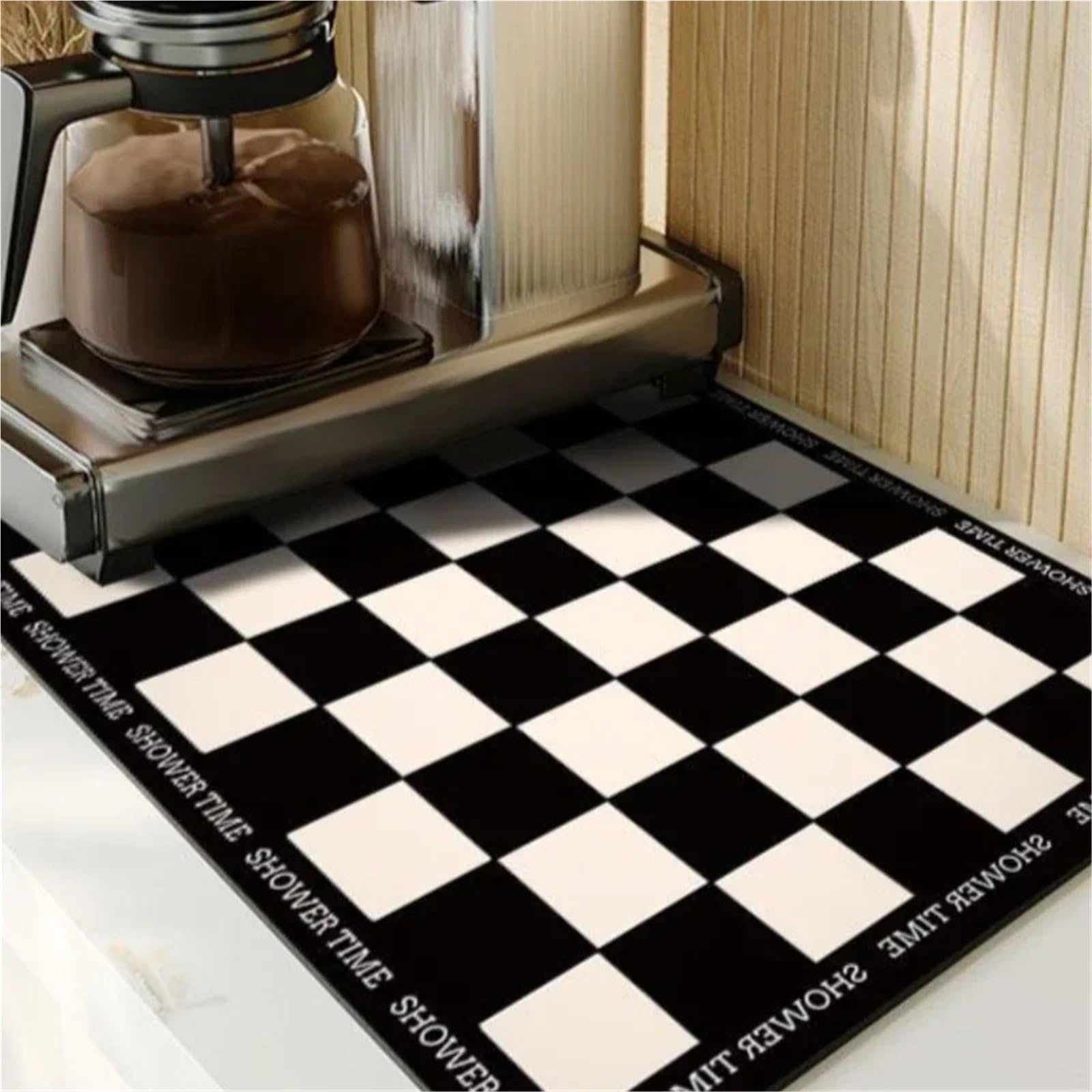 Tappetino Per Macchina Da Caffè 2PCS Stoviglie Tappetino di scarico Utensili da cucina Controsoffitto della cucina Tappetino assorbente Sottobicchiere for bar a casa Tappetino isolante senza lavaggio