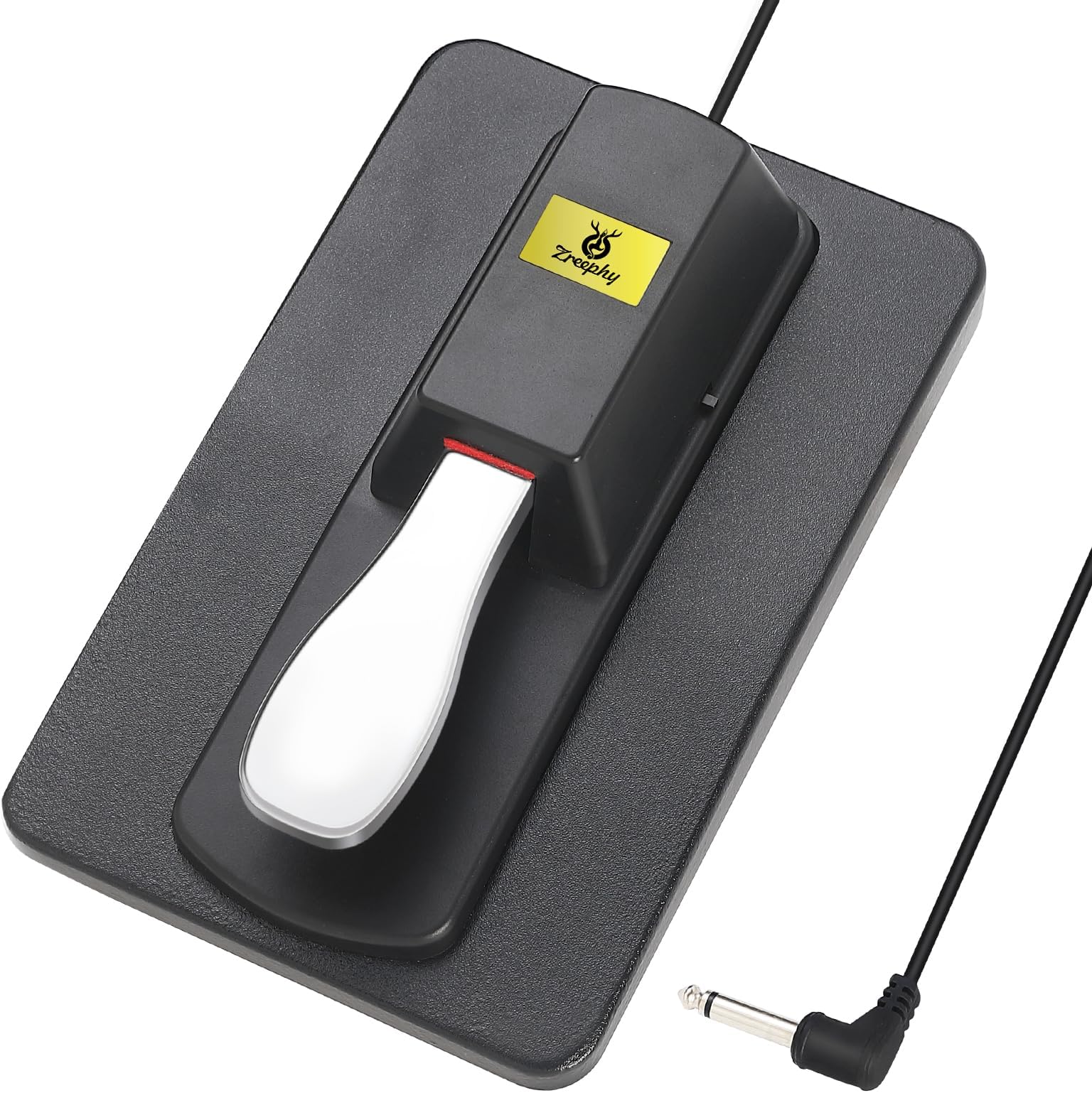 Sustain Pedal Universal Foot Controller Switch, 6.35mm 1/4" Jack Damper Pedal For Keyboards Digital Pianos MIDI Synthesizers Electronic Organ Tone Modules Drum Machines (Black)