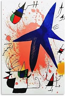 Joan Miro - Original Abstract Lithograph 1981 Print Photo Art Painting Canvas Poster Home Decorative Bedroom Modern Decor Posters 12x18inch(30x45cm)