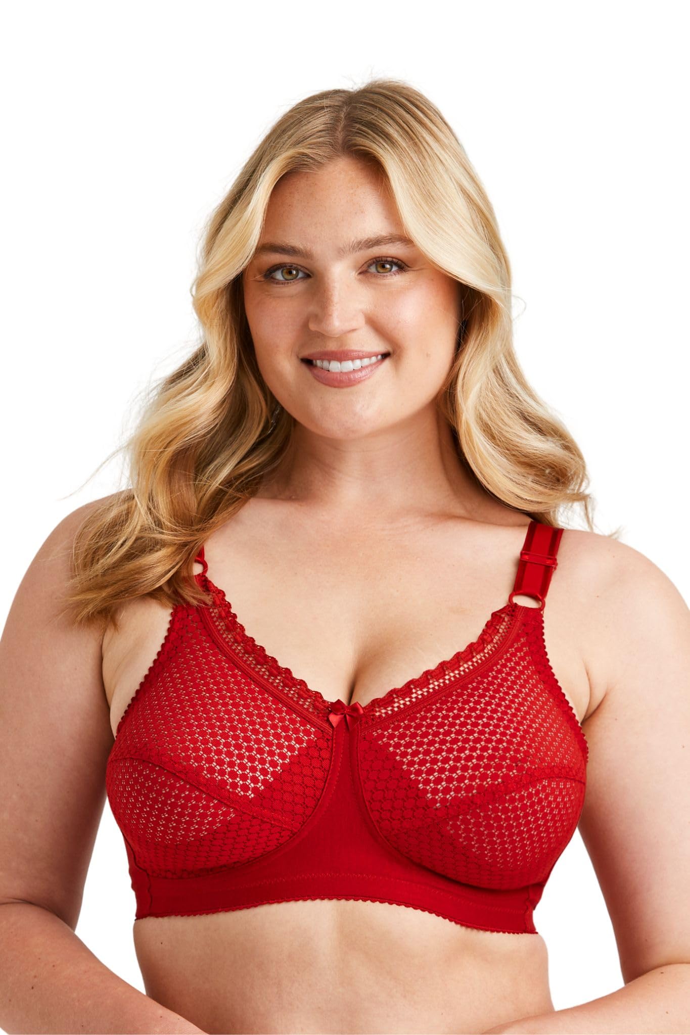 Miss Mary of Sweden Cotton Dots Womens Non-Wired Supportive Bra with Pattern