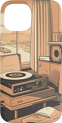 Miniatura 10 de Funda de vinilo para iPhone 1212 Pro Lofi con música minimalista y nostálgica