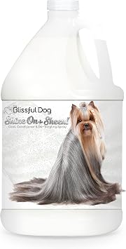 The Blissful Dog Shine-On + Sheen Coat Spray, All Natural Leave in Conditioner and Detangler for Your Dog, 1-Gallon