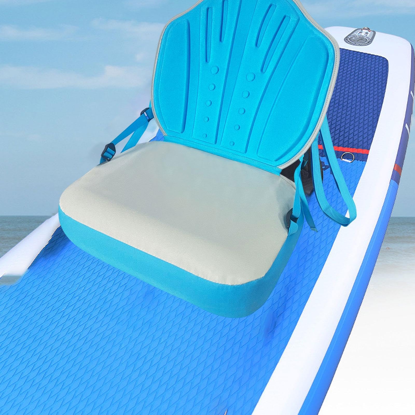 Harilla Kajaksitz Paddle Board Sitz Premium Verstellbarer Gurt mit Rückenstütze Aufblasbar für Rafting Ruderboote Fischerboote Kajaks